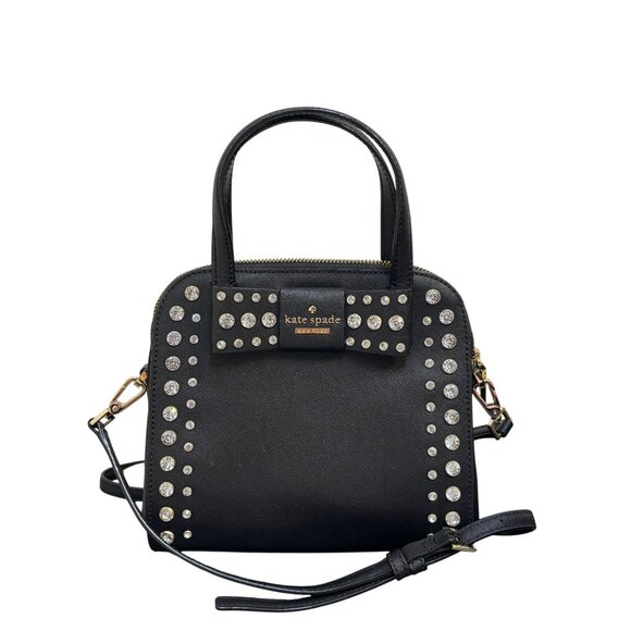 Kate Spade New York Black Studded Crossbody Bag - Picture 1 of 8